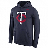 Men's Minnesota Twins Nike Logo Performance Pullover Hoodie - Navy Blue,baseball caps,new era cap wholesale,wholesale hats